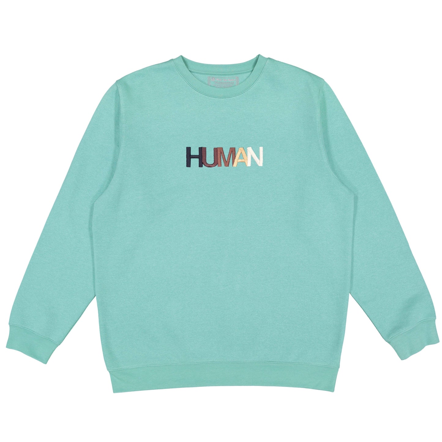 Human Embroidered Crewneck: Saltwater