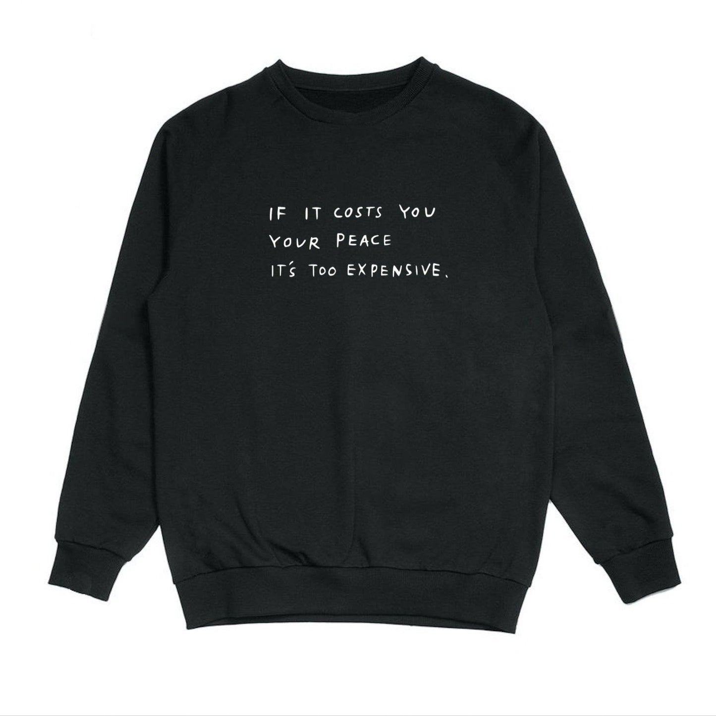 Cost Of Peace Crewneck: Black